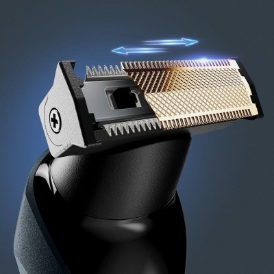 Тример Rowenta Forever Sharp Ultimate, для бороди, вусів, акум., насадок-10, 120 хв. використання, дисплей, сталь, синій (TN6204 Тример Rowenta Forever Sharp Ultimate, для бороди, вусів, акум., насадок-10, 120 хв. використання, дисплей, сталь, синій (TN6204