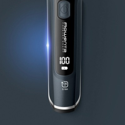 Тример Rowenta Forever Sharp Ultimate, для бороди, вусів, акум., насадок-10, 120 хв. використання, дисплей, сталь, синій (TN6204 Тример Rowenta Forever Sharp Ultimate, для бороди, вусів, акум., насадок-10, 120 хв. використання, дисплей, сталь, синій (TN6204