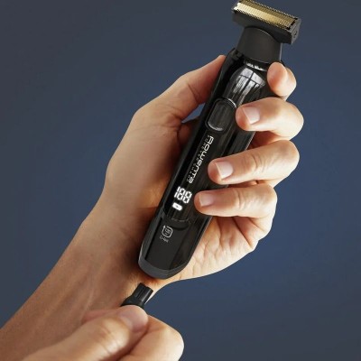 Тример Rowenta Forever Sharp Ultimate, для бороди, вусів, акум., насадок-10, 120 хв. використання, дисплей, сталь, чорний (TN620