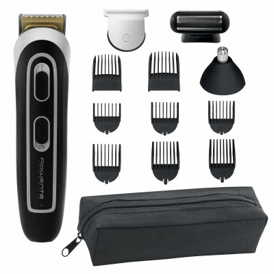 Тример Rowenta Trim & Style, для бороди, вусів, голови и тіла, мережа+акум., роторний мотор, насадок-11, чохол, титан.напил., чо Тример Rowenta Trim & Style, для бороди, вусів, голови и тіла, мережа+акум., роторний мотор, насадок-11, чохол, титан.напил., чо