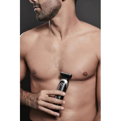 Тример Rowenta Trim & Style, для бороди, вусів, голови и тіла, мережа+акум., роторний мотор, насадок-11, чохол, титан.напил., чо Тример Rowenta Trim & Style, для бороди, вусів, голови и тіла, мережа+акум., роторний мотор, насадок-11, чохол, титан.напил., чо