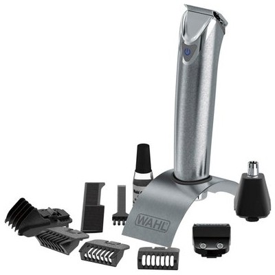 Тример WAHL Stainless Steel, акум., роторний мотор, насадок-9, чохол, гребінець, сталь, сірий (09818-116) Тример WAHL Stainless Steel, акум., роторний мотор, насадок-9, чохол, гребінець, сталь, сірий (09818-116)