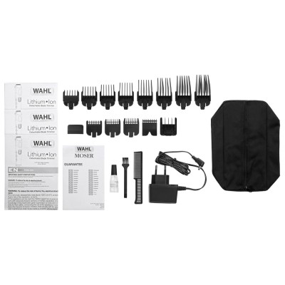 Тример WAHL Total Beard Grooming Kit, для бороди і вусів, мережа+акум., насадок-12, сталь, чорний (09854-2916) Тример WAHL Total Beard Grooming Kit, для бороди і вусів, мережа+акум., насадок-12, сталь, чорний (09854-2916)