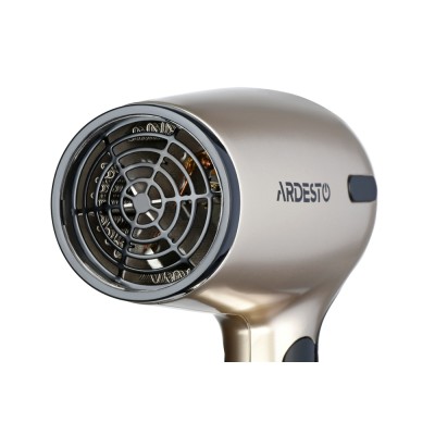 Фен Ardesto Gemini HD-503T дорожній, 1200 Вт, складана ручка, 2 швидкості, 2 темпер. режими, золотисто-чорний Фен Ardesto Gemini HD-503T дорожній, 1200 Вт, складана ручка, 2 швидкості, 2 темпер. режими, золотисто-чорний