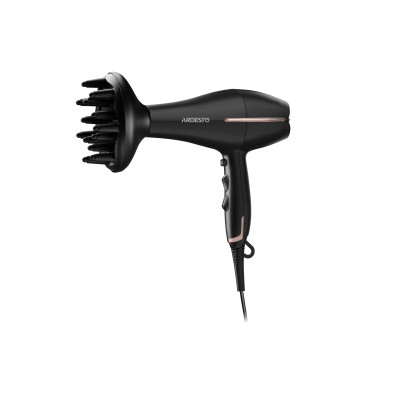 Фен Ardesto HD-Y220PRO, 1850-2200Вт, 2 швидкості, 3 темп.режими, дифузор,чорний+золото Фен Ardesto HD-Y220PRO, 1850-2200Вт, 2 швидкості, 3 темп.режими, дифузор,чорний+золото