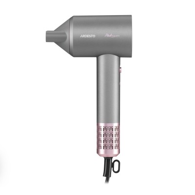 Фен Ardesto Pink Touch, 1600Вт, 2 швидкості, 3темп.режими, іонізація, дифузор, магнітні насадки, сірий+рожевий (HD-R300PT) Фен Ardesto Pink Touch, 1600Вт, 2 швидкості, 3темп.режими, іонізація, дифузор, магнітні насадки, сірий+рожевий (HD-R300PT)