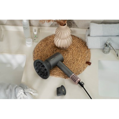 Фен Ardesto Pink Touch, 1600Вт, 2 швидкості, 3темп.режими, іонізація, дифузор, магнітні насадки, сірий+рожевий (HD-R300PT) Фен Ardesto Pink Touch, 1600Вт, 2 швидкості, 3темп.режими, іонізація, дифузор, магнітні насадки, сірий+рожевий (HD-R300PT)