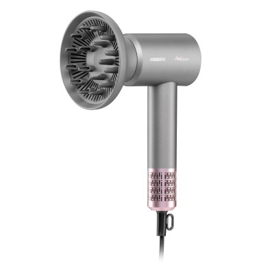 Фен Ardesto Pink Touch, 1600Вт, 2 швидкості, 3темп.режими, іонізація, дифузор, магнітні насадки, сірий+рожевий (HD-R300PT) Фен Ardesto Pink Touch, 1600Вт, 2 швидкості, 3темп.режими, іонізація, дифузор, магнітні насадки, сірий+рожевий (HD-R300PT)