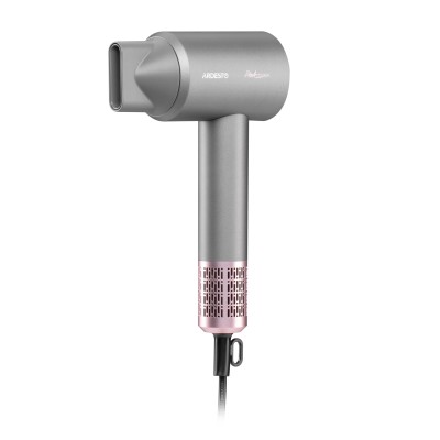 Фен Ardesto Pink Touch, 1600Вт, 2 швидкості, 3темп.режими, іонізація, дифузор, магнітні насадки, сірий+рожевий (HD-R300PT) Фен Ardesto Pink Touch, 1600Вт, 2 швидкості, 3темп.режими, іонізація, дифузор, магнітні насадки, сірий+рожевий (HD-R300PT)
