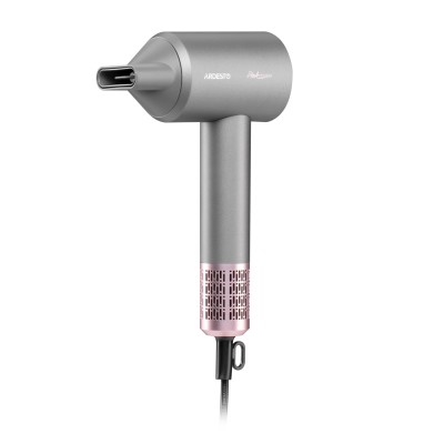Фен Ardesto Pink Touch, 1600Вт, 2 швидкості, 3темп.режими, іонізація, дифузор, магнітні насадки, сірий+рожевий (HD-R300PT) Фен Ardesto Pink Touch, 1600Вт, 2 швидкості, 3темп.режими, іонізація, дифузор, магнітні насадки, сірий+рожевий (HD-R300PT)
