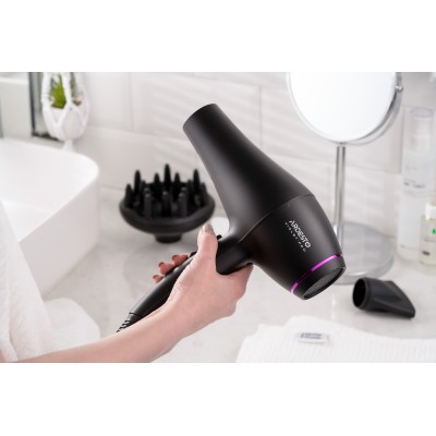Фен Ardesto Violet PRO HD-Y222PRO, 1850-2200Вт, 2 швидкості, 3темп.режима, дифузор, чорний Фен Ardesto Violet PRO HD-Y222PRO, 1850-2200Вт, 2 швидкості, 3темп.режима, дифузор, чорний