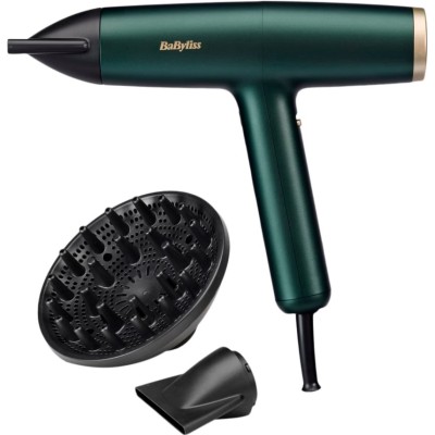 Фен Babyliss Air Power Pro, 1700Вт, 3 режими, дифузор, іоніз-я, хол. обдув, зелений (D6555DE) Фен Babyliss Air Power Pro, 1700Вт, 3 режими, дифузор, іоніз-я, хол. обдув, зелений (D6555DE)