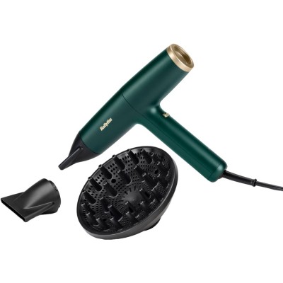 Фен Babyliss Air Power Pro, 1700Вт, 3 режими, дифузор, іоніз-я, хол. обдув, зелений (D6555DE) Фен Babyliss Air Power Pro, 1700Вт, 3 режими, дифузор, іоніз-я, хол. обдув, зелений (D6555DE)