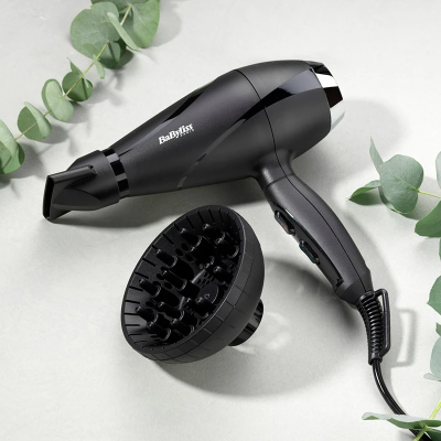 Фен Babyliss, 2200Вт, 2 режими, дифузор, іоніз-я, хол. обдув, чорний (6713DE) Фен Babyliss, 2200Вт, 2 режими, дифузор, іоніз-я, хол. обдув, чорний (6713DE)