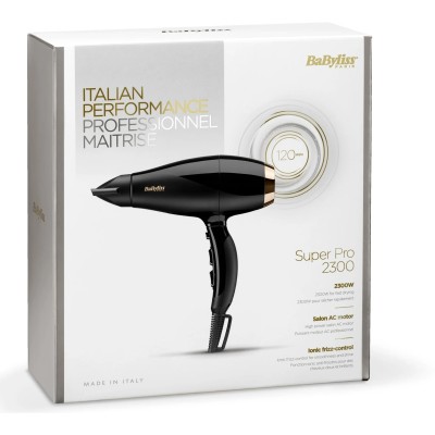 Фен Babyliss, 2300Вт, 3 режими, іонізація, хол. обдув, чорний (6714E) Фен Babyliss, 2300Вт, 3 режими, іонізація, хол. обдув, чорний (6714E)