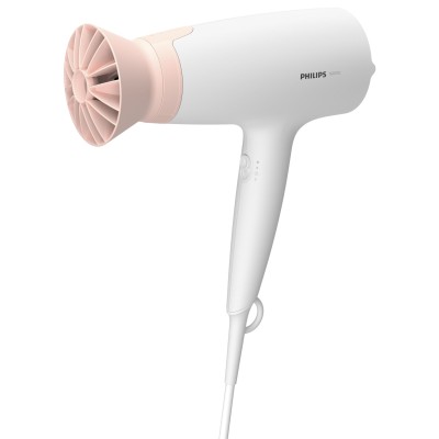 Фен Philips 3000 Series, 1600Вт, 3 режими, насадка ThermoProtect, біло-рожевий (BHD300/00)