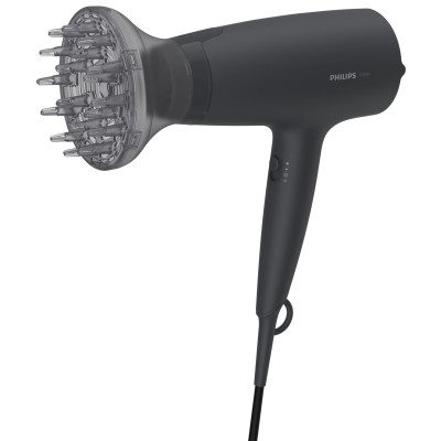 Фен Philips 3000 Series, 1600Вт, 3 режими, хол.обдув, дифузор, чорний (BHD302/30)