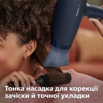 Фен Philips 3000 Series, 2100Вт, 3 режими, дифузор, іоніз-я, хол. обдув, синій (BHD360/20) Фен Philips 3000 Series, 2100Вт, 3 режими, дифузор, іоніз-я, хол. обдув, синій (BHD360/20)