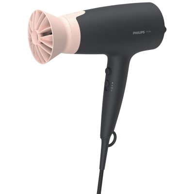 Фен Philips 3000 Series, 2100Вт, 3 режими, іонізація, хол. обдув, чорно-рожевий (BHD350/10)