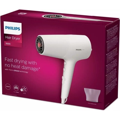 Фен Philips 5000 Series, 2100Вт, 3 режими, іонізація, хол. обдув, білий (BHD501/00) Фен Philips 5000 Series, 2100Вт, 3 режими, іонізація, хол. обдув, білий (BHD501/00)