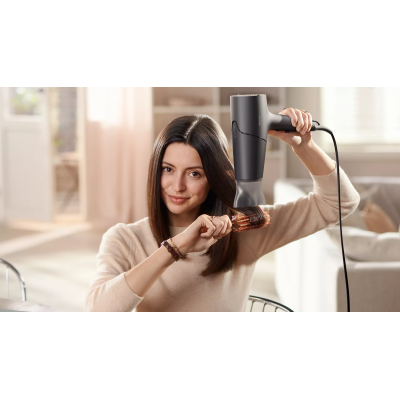 Фен Philips 5000 Series, 2100Вт, 3 режими, іонізація, хол. обдув, темно-сірий (BHD504/00) Фен Philips 5000 Series, 2100Вт, 3 режими, іонізація, хол. обдув, темно-сірий (BHD504/00)
