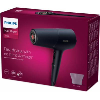 Фен Philips 5000 Series, 2100Вт, 3 режими, іонізація, хол. обдув, темно-сірий (BHD504/00) Фен Philips 5000 Series, 2100Вт, 3 режими, іонізація, хол. обдув, темно-сірий (BHD504/00)
