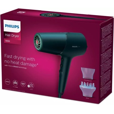 Фен Philips 5000 Series, 2300Вт, 3 режими, дифузор, іоніз-я, хол. обдув, темно-синій (BHD512/00) Фен Philips 5000 Series, 2300Вт, 3 режими, дифузор, іоніз-я, хол. обдув, темно-синій (BHD512/00)