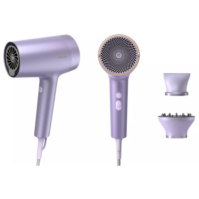 Фен Philips 7000 Series, 1800Вт, 3 режими, дифузор, іоніз-я, хол. обдув, турбо, фіолетовий (BHD720/10) Фен Philips 7000 Series, 1800Вт, 3 режими, дифузор, іоніз-я, хол. обдув, турбо, фіолетовий (BHD720/10)
