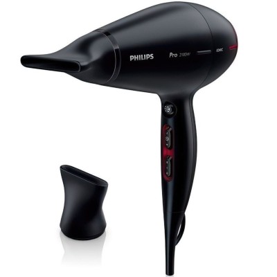 Фен Philips Professional, 2100Вт, 3 режими, іонізація, хол. обдув, чорний (HPS910/00) Фен Philips Professional, 2100Вт, 3 режими, іонізація, хол. обдув, чорний (HPS910/00)
