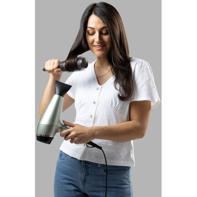Фен Remington Botanicals, 2300Вт, 3 режими, дифузор, іоніз-я, хол. обдув, м'ятний (AC5860) Фен Remington Botanicals, 2300Вт, 3 режими, дифузор, іоніз-я, хол. обдув, м'ятний (AC5860)