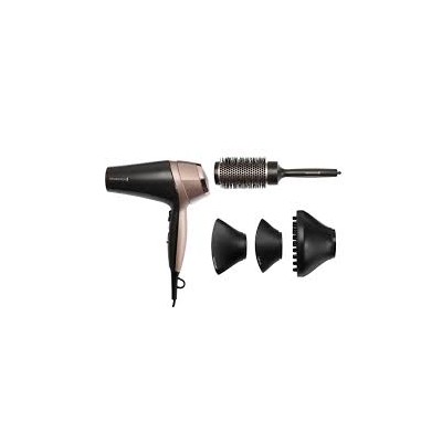 Фен Remington Curl&Straight Confidence, 2200Вт, 3 режими, дифузор,гребінець,іоніз-я, хол. обдув, чорно-беж (D5706)