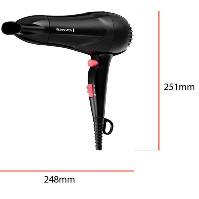 Фен Remington MyStylist, 1900Вт, 2 режими, іоніз-я, хол. обдув, чорний (D2000) Фен Remington MyStylist, 1900Вт, 2 режими, іоніз-я, хол. обдув, чорний (D2000)