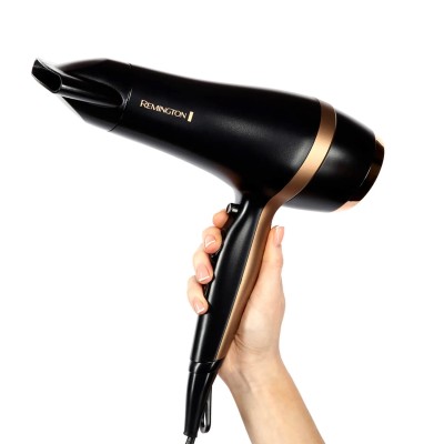 Фен Remington Salon Smooth, 2100Вт, 3 режими, дифузор,гребінець, кейс, іоніз-я, хол. обдув, , чорний (D6960GP) Фен Remington Salon Smooth, 2100Вт, 3 режими, дифузор,гребінець, кейс, іоніз-я, хол. обдув, , чорний (D6960GP)