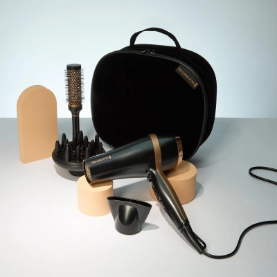 Фен Remington Salon Smooth, 2100Вт, 3 режими, дифузор,гребінець, кейс, іоніз-я, хол. обдув, , чорний (D6960GP) Фен Remington Salon Smooth, 2100Вт, 3 режими, дифузор,гребінець, кейс, іоніз-я, хол. обдув, , чорний (D6960GP)