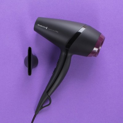 Фен Remington Supercare PRO 2100 AC motor, 2100Вт, 3 режими, іоніз-я, хол. обдув, чорний (AC7100)