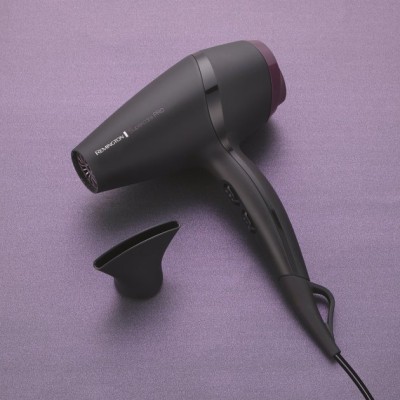 Фен Remington Supercare PRO 2100 AC motor, 2100Вт, 3 режими, іоніз-я, хол. обдув, чорний (AC7100)