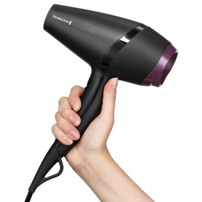 Фен Remington Supercare PRO 2100 AC motor, 2100Вт, 3 режими, іоніз-я, хол. обдув, чорний (AC7100)