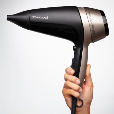 Фен Remington Thermacare Pro, 2100Вт, 3 режими, дифузор,турмалінова іоніз-я, хол. обдув, чорно-коричневий (D5715) Фен Remington Thermacare Pro, 2100Вт, 3 режими, дифузор,турмалінова іоніз-я, хол. обдув, чорно-коричневий (D5715)