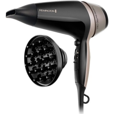 Фен Remington Thermacare Pro, 2100Вт, 3 режими, дифузор,турмалінова іоніз-я, хол. обдув, чорно-коричневий (D5715) Фен Remington Thermacare Pro, 2100Вт, 3 режими, дифузор,турмалінова іоніз-я, хол. обдув, чорно-коричневий (D5715)