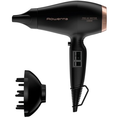 Фен Rowenta Compact PRO+, 2200Вт, 2 режими, дифузор, іоніз-я, хол. обдув, чорний (CV6930F0) Фен Rowenta Compact PRO+, 2200Вт, 2 режими, дифузор, іоніз-я, хол. обдув, чорний (CV6930F0)