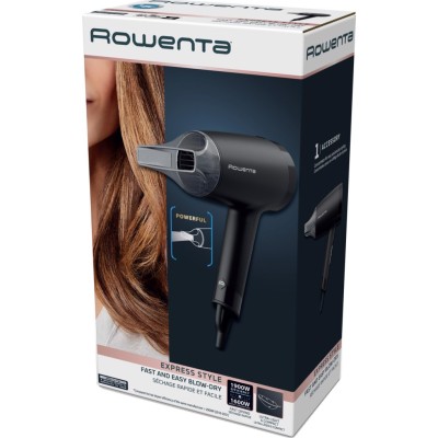 Фен Rowenta Express Style Blow-Dryer, 1600Вт, 2 режими, хол. обдув, чорний (CV1801F0) Фен Rowenta Express Style Blow-Dryer, 1600Вт, 2 режими, хол. обдув, чорний (CV1801F0)