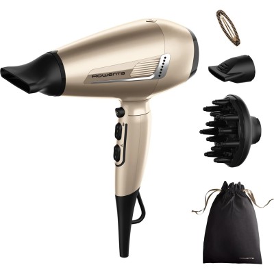 Фен Rowenta Pro Expert Tresor Collection, 2200Вт, 3 режими, іоніз-я, дифузор, 2 концентратора, хол. обдув, чохол, заколка, бронз Фен Rowenta Pro Expert Tresor Collection, 2200Вт, 3 режими, іоніз-я, дифузор, 2 концентратора, хол. обдув, чохол, заколка, бронз