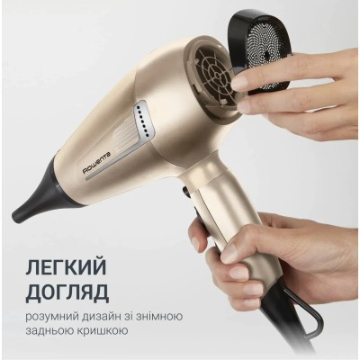 Фен Rowenta Pro Expert Tresor Collection, 2200Вт, 3 режими, іоніз-я, дифузор, 2 концентратора, хол. обдув, чохол, заколка, бронз Фен Rowenta Pro Expert Tresor Collection, 2200Вт, 3 режими, іоніз-я, дифузор, 2 концентратора, хол. обдув, чохол, заколка, бронз