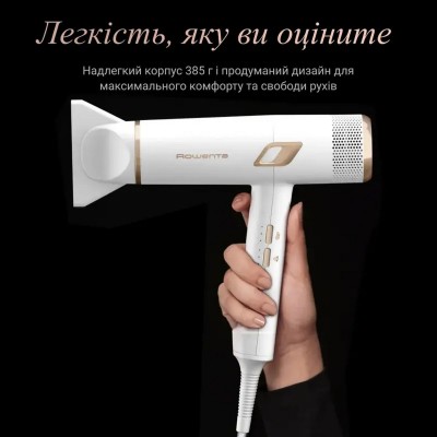 Фен Rowenta Ultimate Experience Maestria, 2000Вт, 3 режими, дифузор, іоніз-я, хол. обдув, фірмовий кейс, білий (CV9910F3) Фен Rowenta Ultimate Experience Maestria, 2000Вт, 3 режими, дифузор, іоніз-я, хол. обдув, фірмовий кейс, білий (CV9910F3)