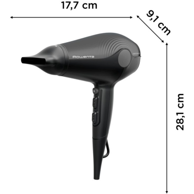 Фен Rowenta Ultra Silence, 2100Вт, 3 режими, іонізація, хол. обдув, чорний (CV6430F0) Фен Rowenta Ultra Silence, 2100Вт, 3 режими, іонізація, хол. обдув, чорний (CV6430F0)