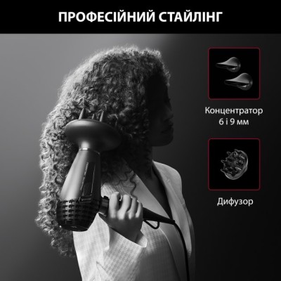 Фен Rowenta x Karl Lagerfeld K/Pro Stylist, 2200Вт, 3 режими, іоніз-я, дифузор, 2 концентратора, хол. обдув, чорний (CV888LF0) Фен Rowenta x Karl Lagerfeld K/Pro Stylist, 2200Вт, 3 режими, іоніз-я, дифузор, 2 концентратора, хол. обдув, чорний (CV888LF0)