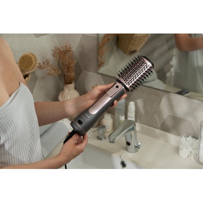 Фен-щітка Ardesto Brush Pink Touch, 1200Вт, 2 швидкості, 2 темп. режими, LED-дисплей, функція іонізації , 4 насадки, сірий+ роже Фен-щітка Ardesto Brush Pink Touch, 1200Вт, 2 швидкості, 2 темп. режими, LED-дисплей, функція іонізації , 4 насадки, сірий+ роже