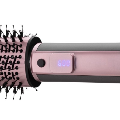 Фен-щітка Ardesto Brush Pink Touch, 1200Вт, 2 швидкості, 2 темп. режими, LED-дисплей, функція іонізації , 4 насадки, сірий+ роже Фен-щітка Ardesto Brush Pink Touch, 1200Вт, 2 швидкості, 2 темп. режими, LED-дисплей, функція іонізації , 4 насадки, сірий+ роже