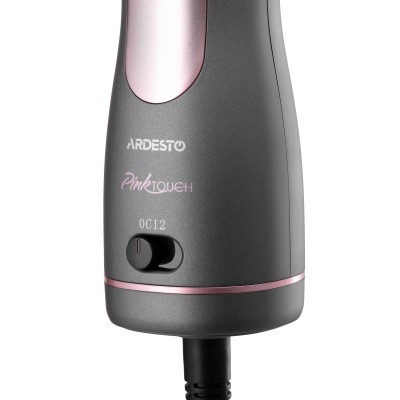 Фен-щітка Ardesto Brush Pink Touch, 1200Вт, 2 швидкості, 2 темп. режими, LED-дисплей, функція іонізації , 4 насадки, сірий+ роже Фен-щітка Ardesto Brush Pink Touch, 1200Вт, 2 швидкості, 2 темп. режими, LED-дисплей, функція іонізації , 4 насадки, сірий+ роже