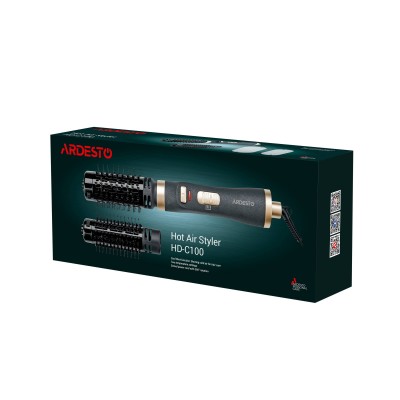 Фен-щітка Ardesto Gemini, 1000Вт, 2 режими, чорний (HD-C100) Фен-щітка Ardesto Gemini, 1000Вт, 2 режими, чорний (HD-C100)